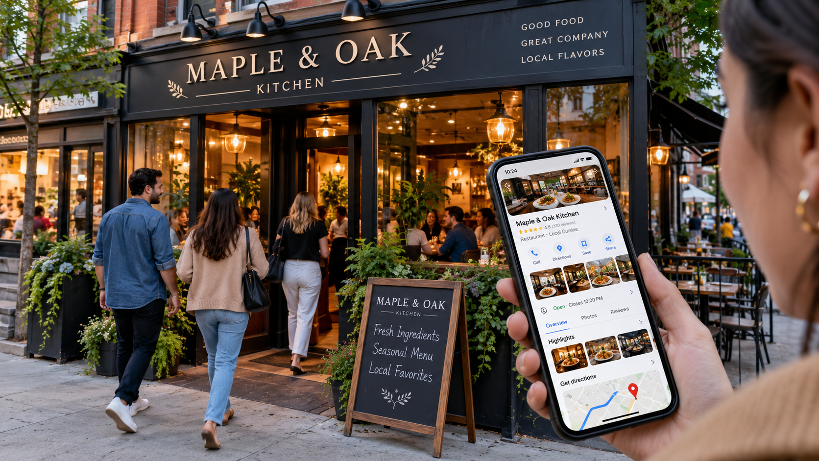Restaurants & Retail Stores Google Business Profile illustration