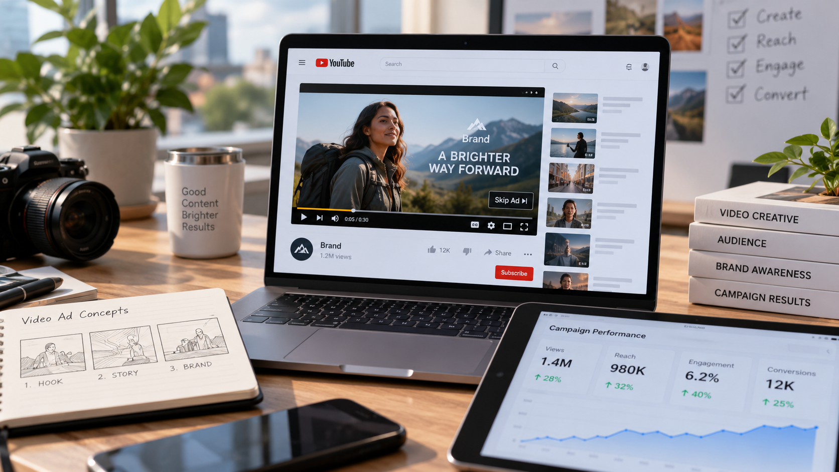 YouTube Video Ads campaign illustration