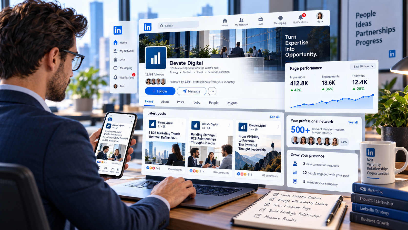 LinkedIn Marketing illustration