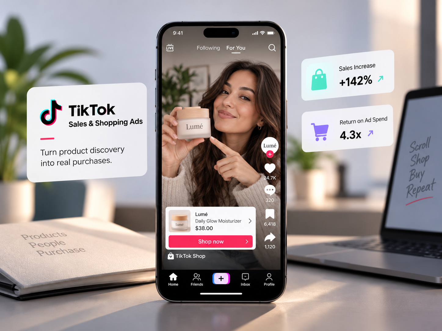 TikTok Sales & Shopping Ads illustration